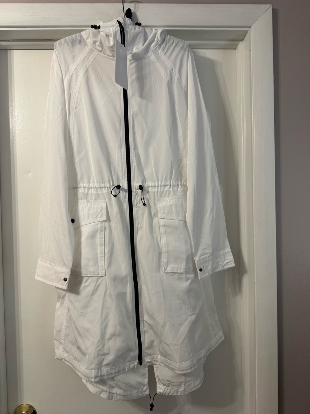 Athleta White Hooded Anorak Parka Jacket - Women